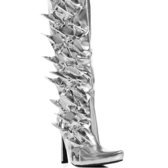 AZALEA WANG " PERFECT STORM " SILVER LIGHTNING BOLT DETAIL BOOT(BRAND NEW !!!!!! - Picture 4 of 7